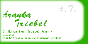 aranka triebel business card